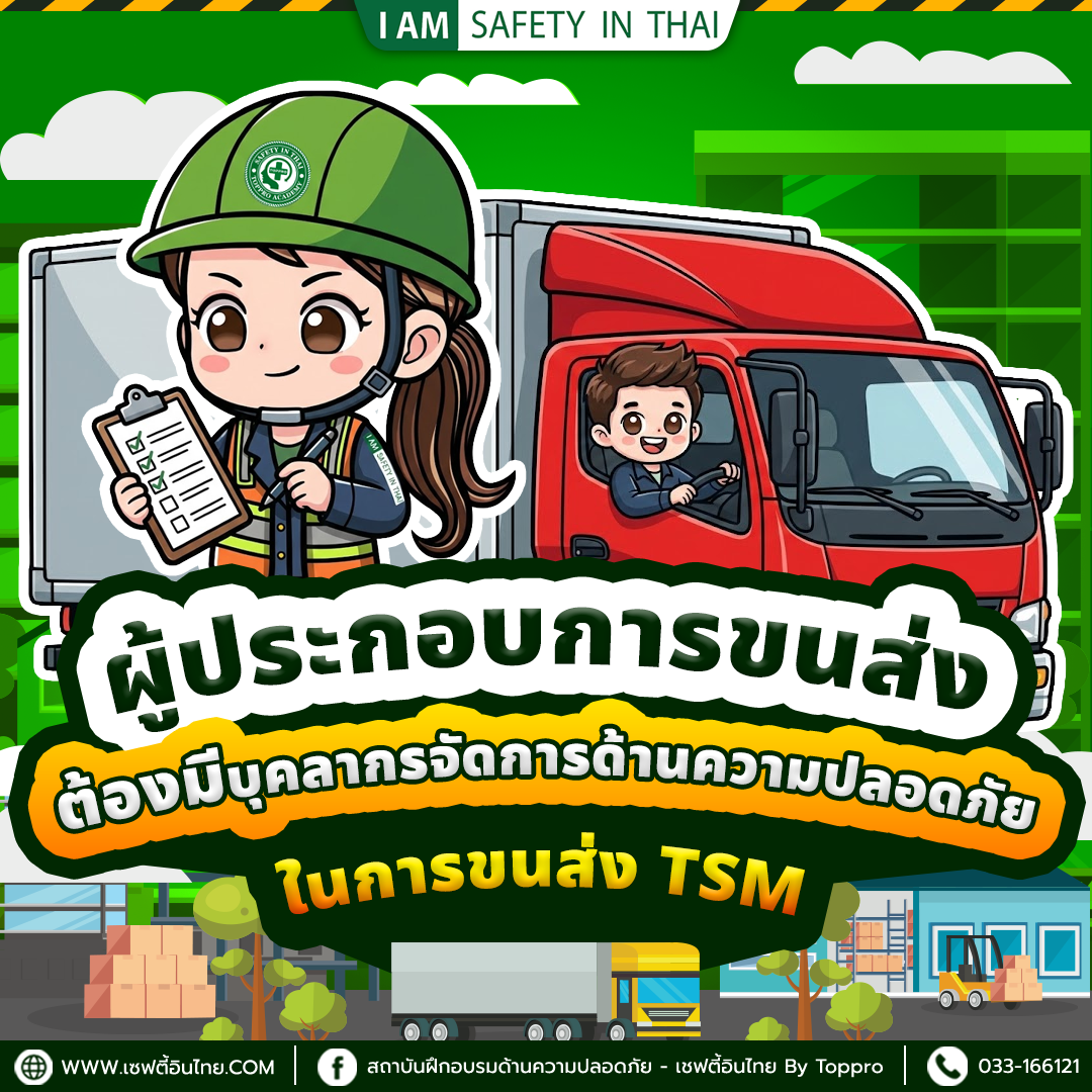 ผู้ประกอบการขนส่ง ต้องมีบุคลากรจัดการด้านความปลอดภัยในการขนส่ง TSM